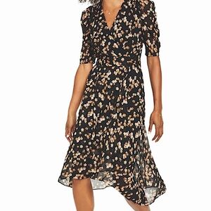 Tommy Hilfiger Chiffon Short Sleeve Floral Dress Size 14